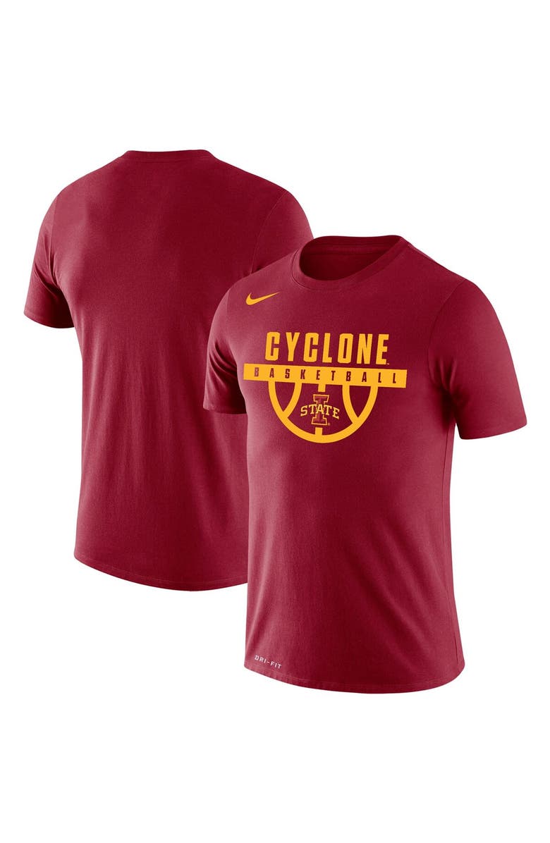 Nike Men's Nike Cardinal Iowa State Cyclones Basketball Drop Legend Performance T-Shirt, Alternate, color, 