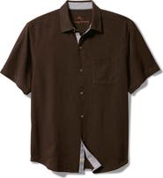 Tommy Bahama I Get Better with Age Embroidered Short Sleeve Silk Button-Up Shirt