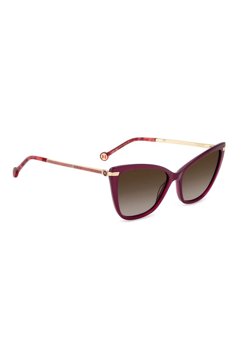 57mm Cat Eye Sunglasses, Alternate, color, CYCLAMEN