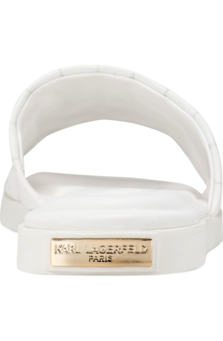 KARL LAGERFELD PARIS Carenza Macaron Slide Sandal, Alternate, color, Bright White