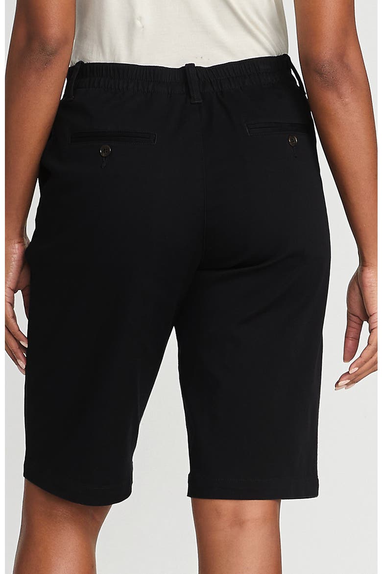 Elastic Back Classic 12" Chino Shorts, Alternate, color, Black