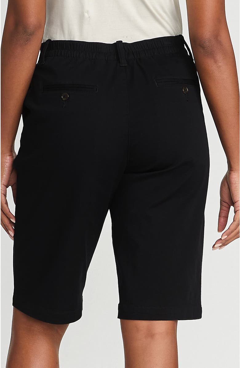 Lands' End Elastic Back Classic 12" Chino Shorts, Alternate, color, Black