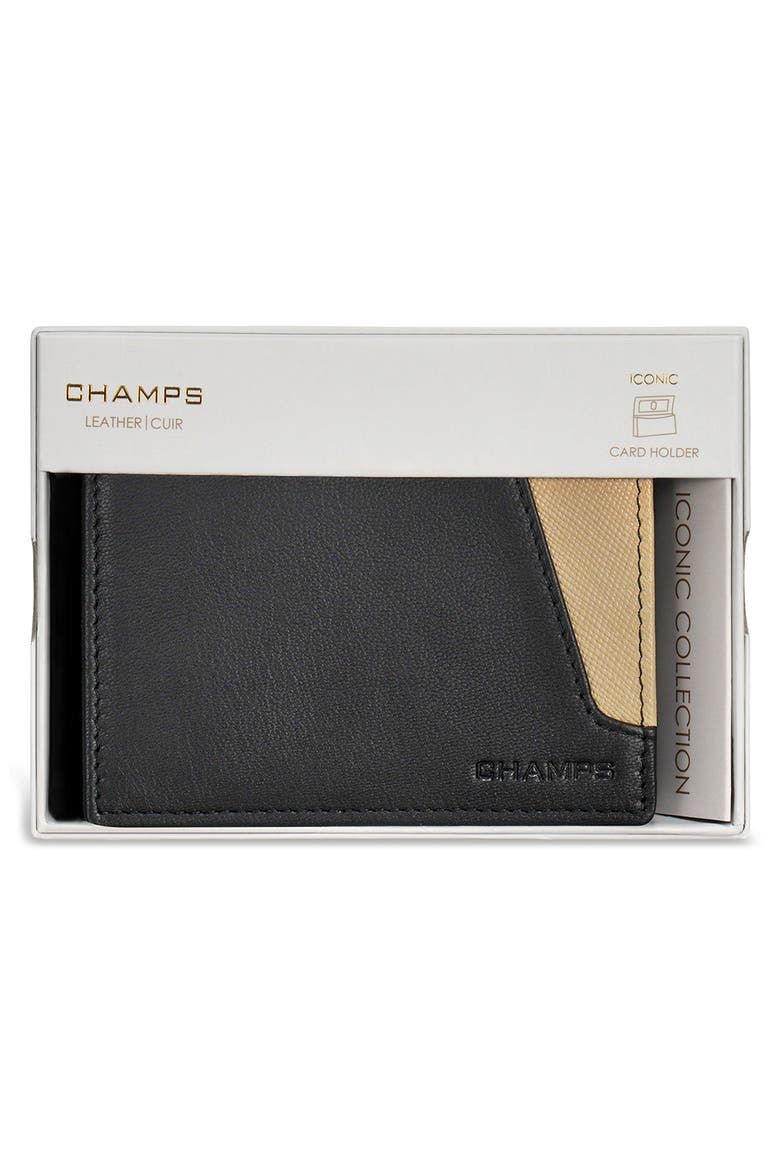 Iconic Cardholder, Alternate, color, BLACK/ IVORY