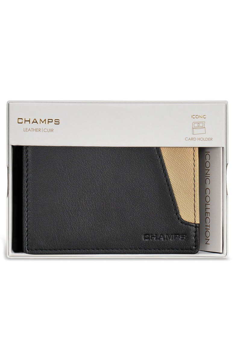 CHAMPS Iconic Cardholder, Alternate, color, Black/ Ivory