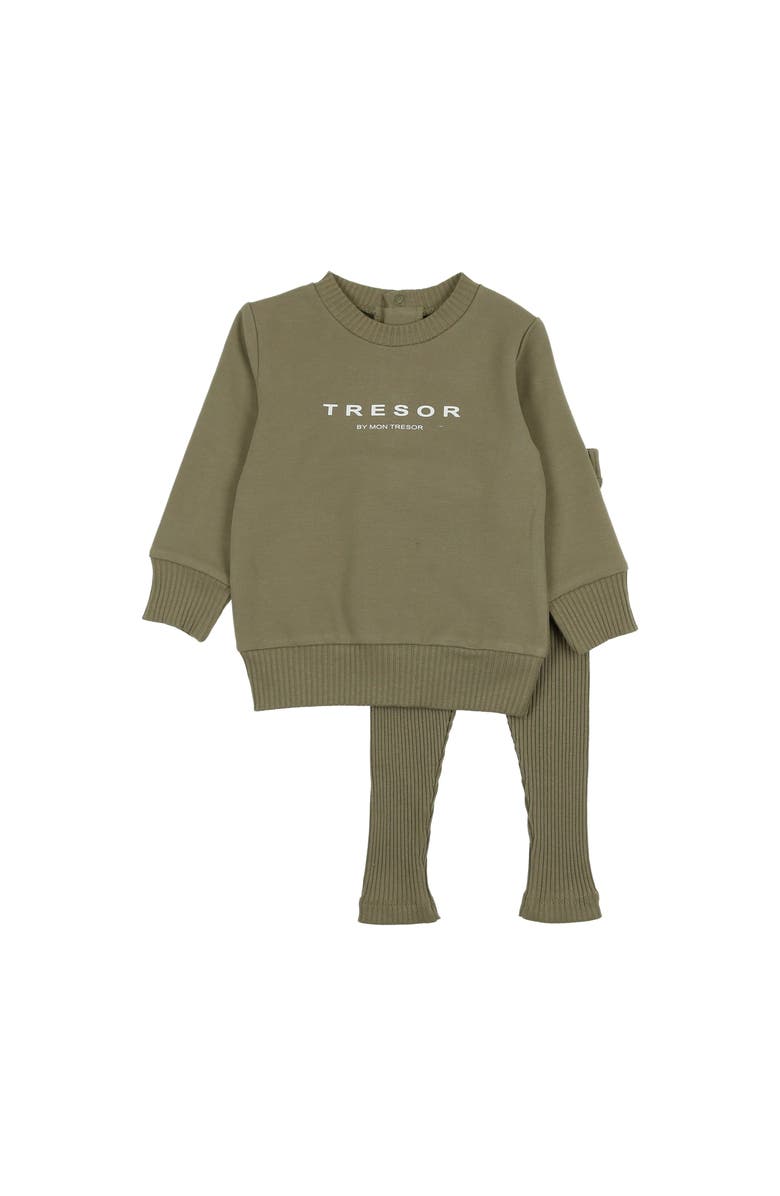 Mon Tresor Bebe Tresor Cozy Cotton Ensemble, Main, color, 