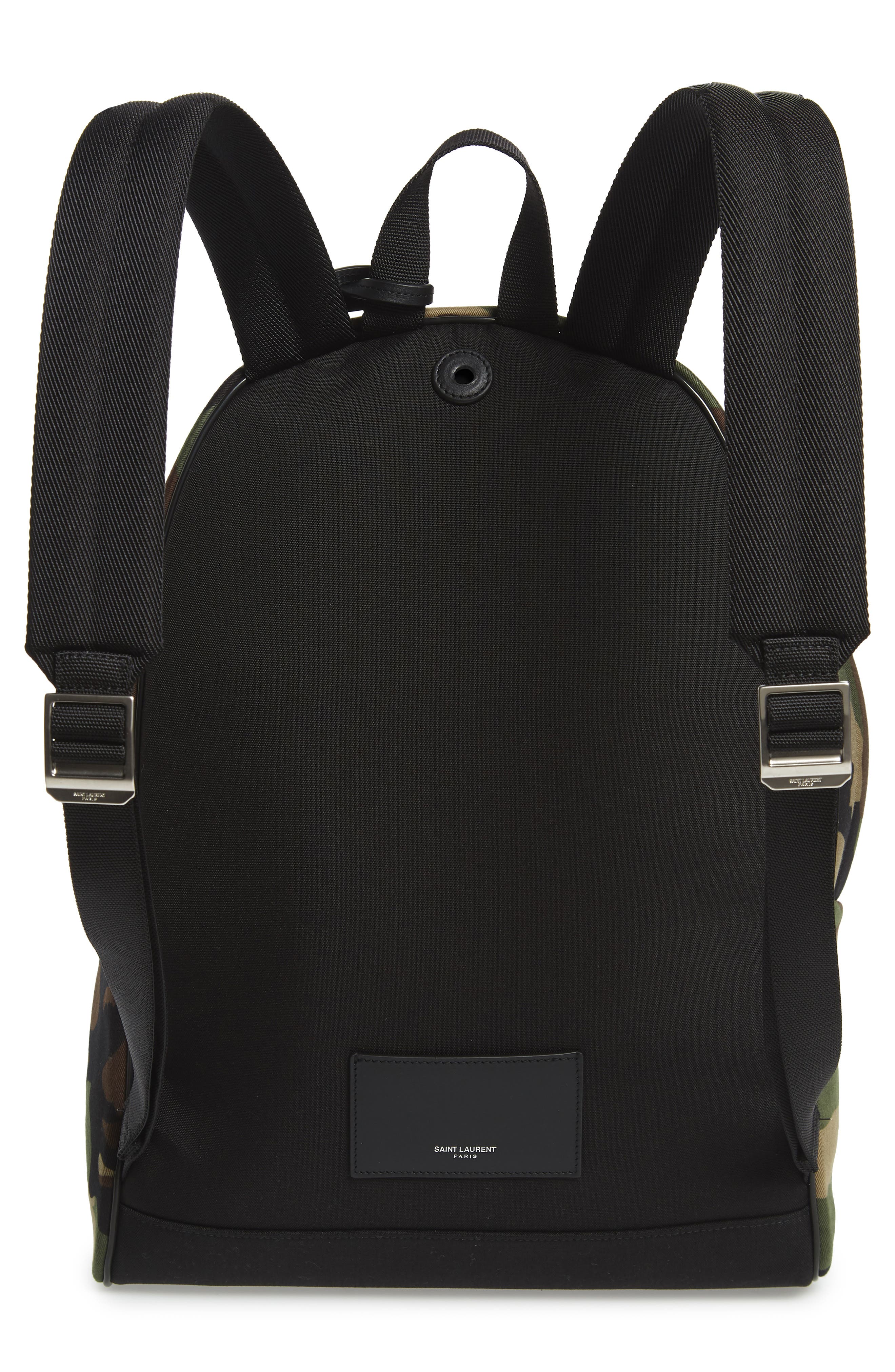 Saint Laurent Camo City Backpack, Alternate, color, 