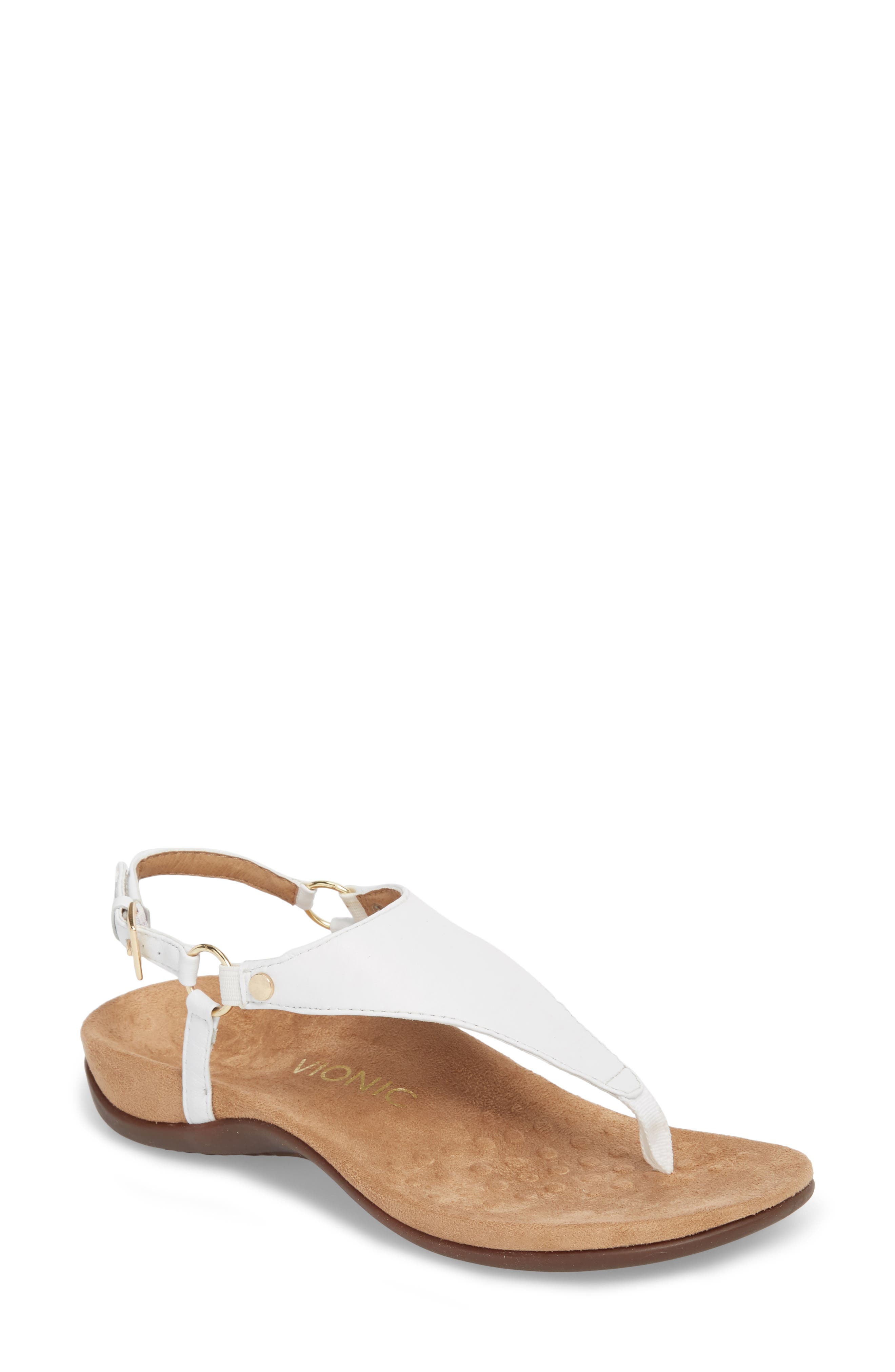 Kirra Orthaheel® Sandal, Main, color, WHITE LEATHER