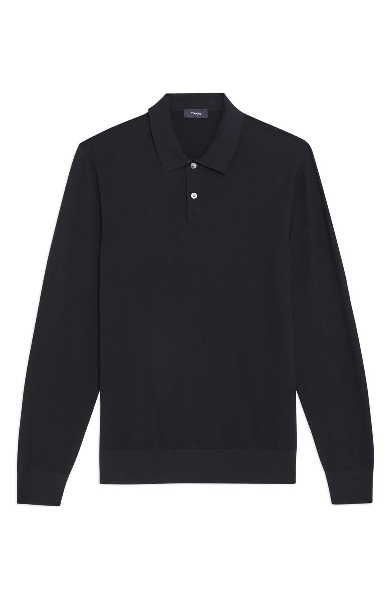 Theory Goris Long Sleeve Polo, Alternate, color, Blk