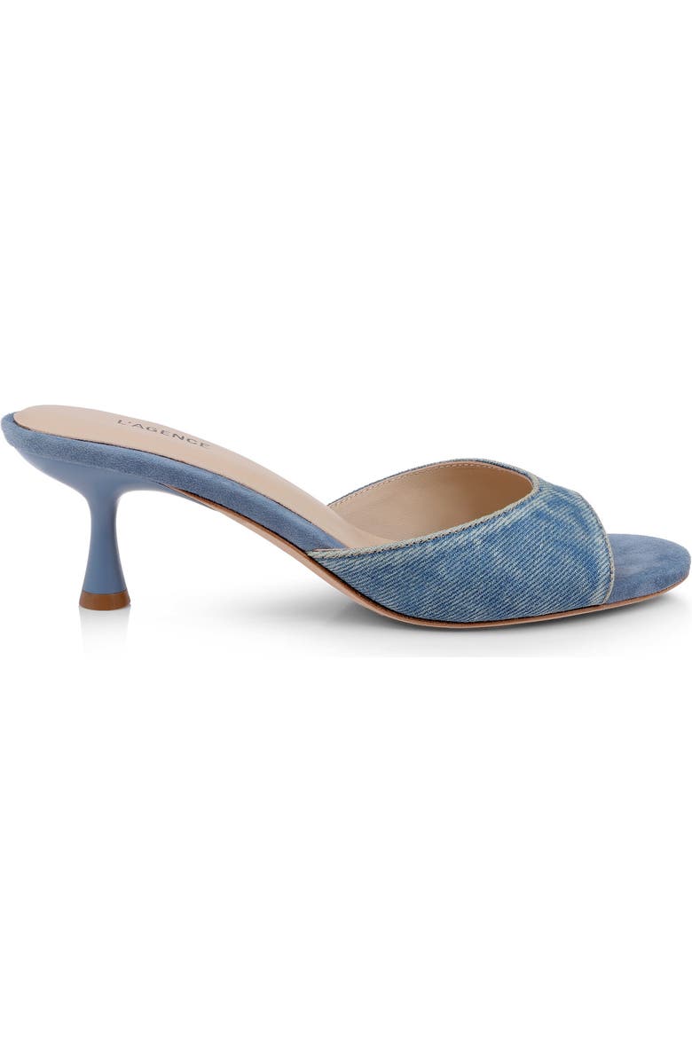 L'AGENCE Arleen Slide Sandal, Alternate, color, Light Denim