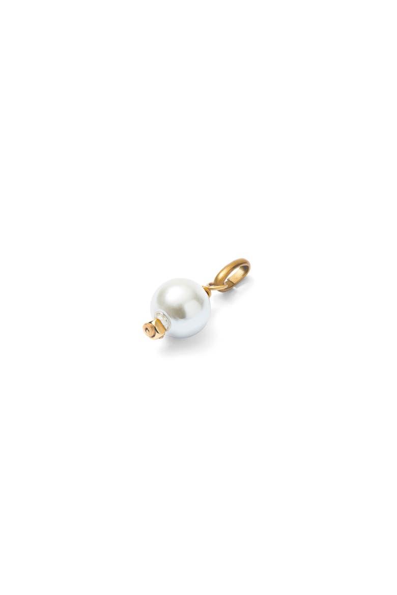 Gold Charm with Pearl, Alternate, color, Gold