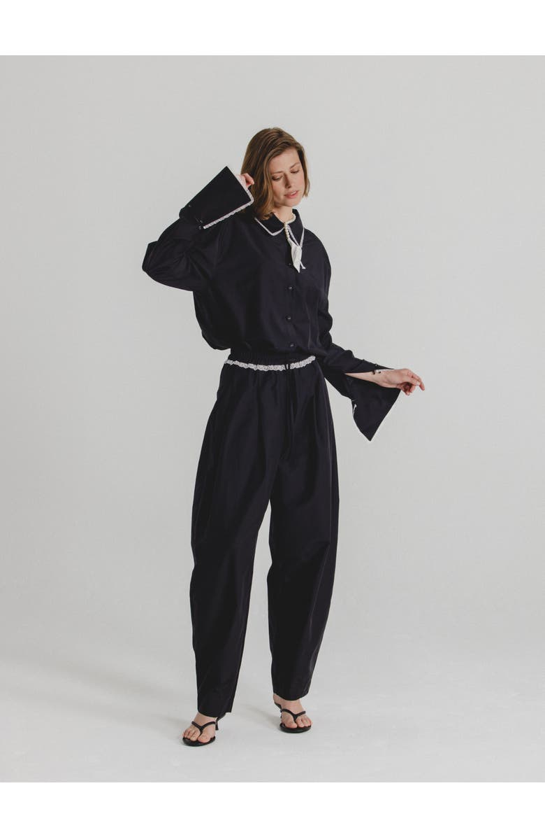 Alas Silk Cotton Pants, Alternate, color, Black