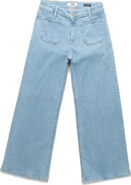 Mavi Jeans Paloma Marine Patch Pocket Ankle Wide Leg Jeans