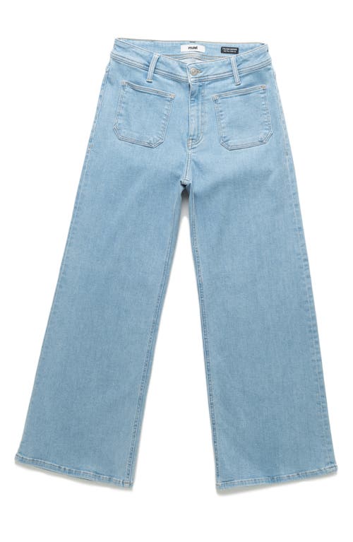 Mavi Jeans Paloma Marine Patch Pocket Ankle Wide Leg Jeans In Light Blue Flex Blue