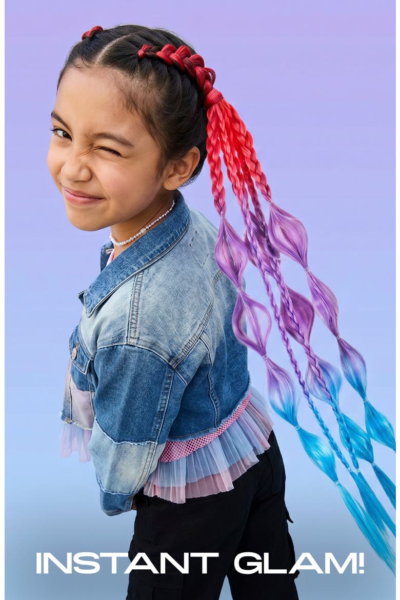 Candy Sky Wrap Ponytail Hair Extension, Alternate, color, PINK OVERFLOW