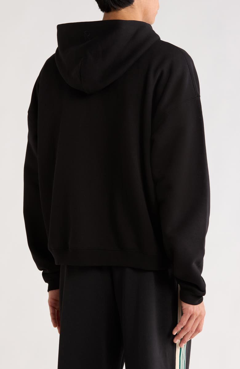 Represent Initial Oversize Full Zip Hoodie, Alternate, color, Black