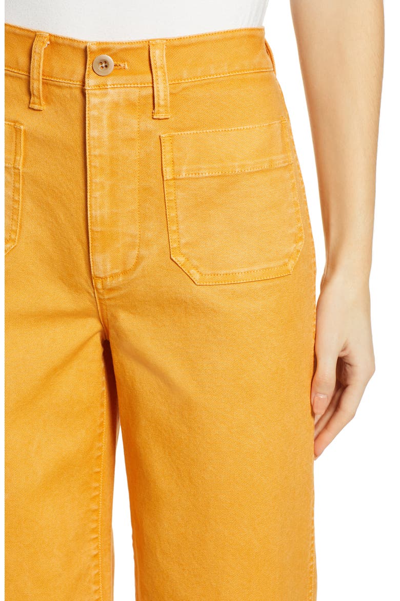 Emmett Crop Wide Leg Pants, Alternate, color, BRIGHT MARIGOLD
