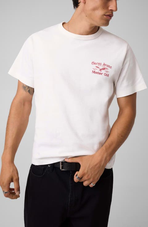Motor Oil Graphic Muscle Fit T-Shirt