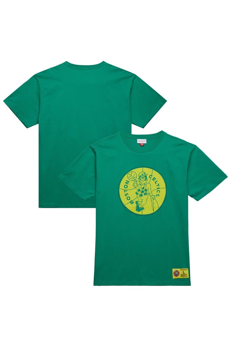 Men's Mitchell & Ness Kelly Green Boston Celtics Hardwood Classics Neon Nights Premium T-Shirt, Alternate, color, Kelly Green