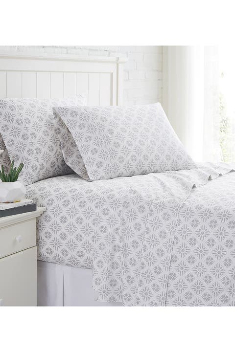 Geometric Dreams 300 Thread Count Long Staple Sateen Cotton Sheet Set