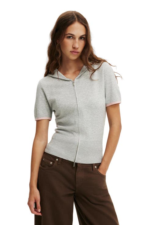 Women's Cap Slv Sara Hooded Zip Knit