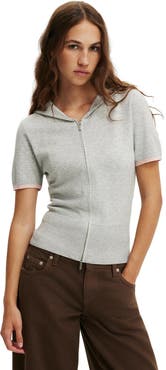 Cotton On Women's Cap Slv Sara Hooded Zip Knit