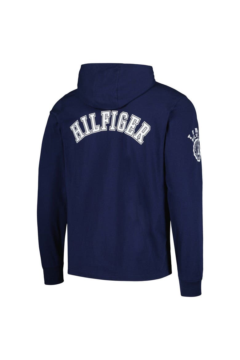 Men's Tommy Hilfiger  Navy New England Patriots Morgan Long Sleeve Hoodie T-Shirt, Alternate, color, Navy