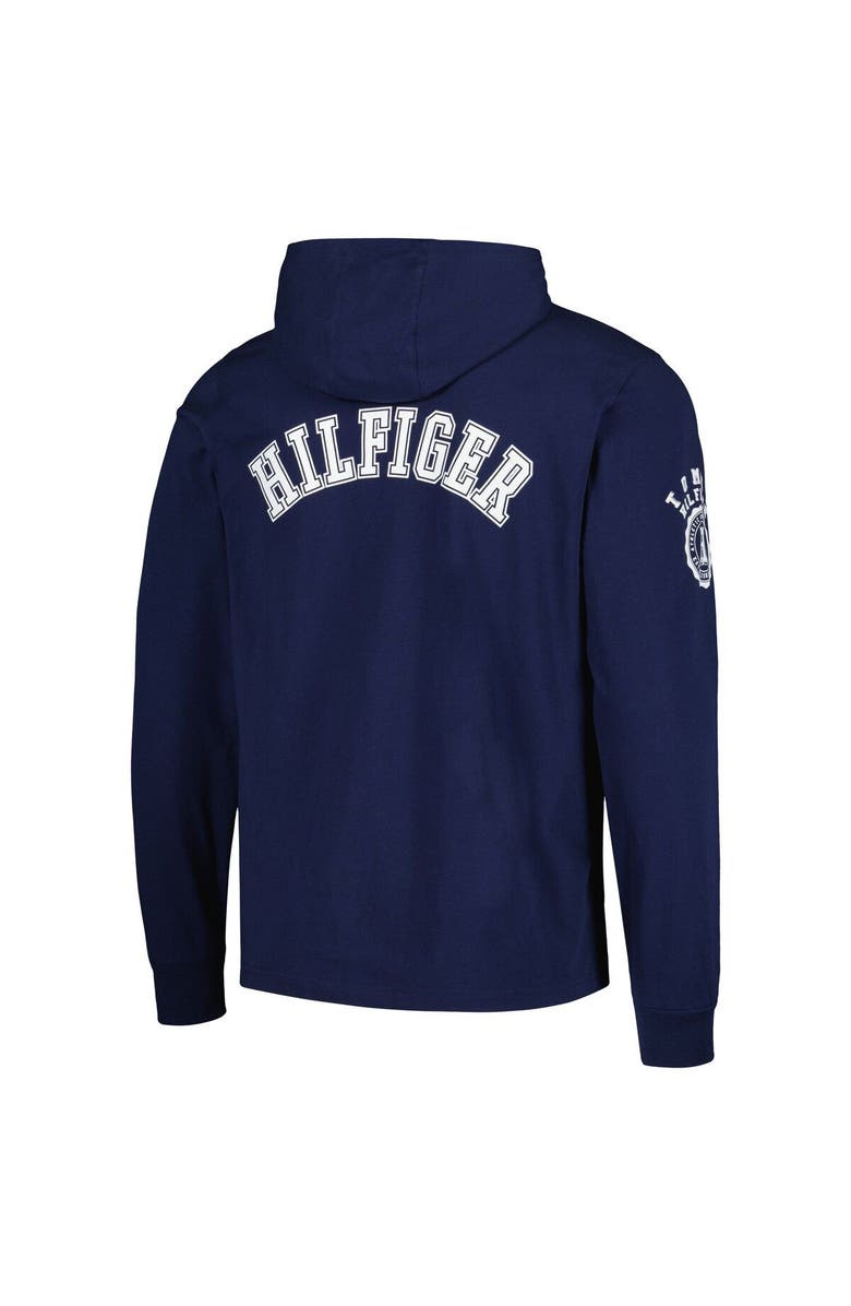 Tommy Hilfiger Men's Tommy Hilfiger Navy New England Patriots Morgan Long Sleeve Hoodie T-Shirt, Alternate, color, Navy