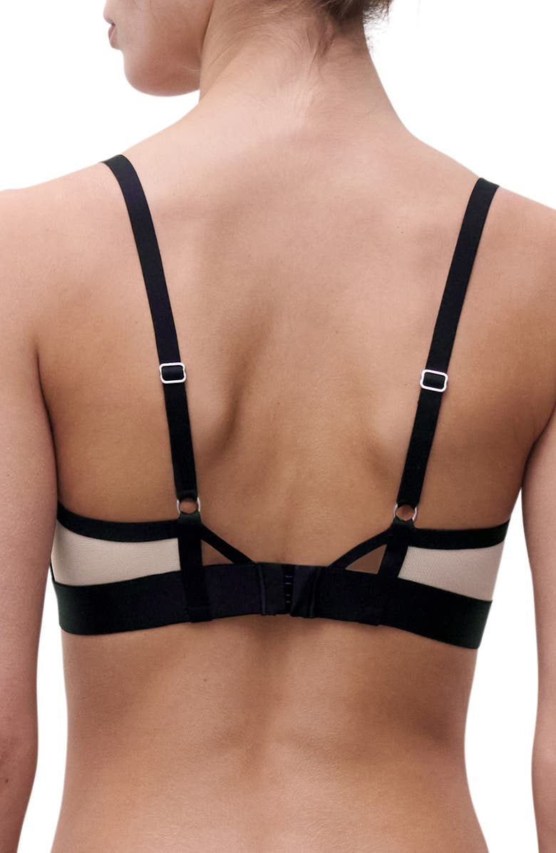 CHANTELLE PULP Embroidered Wireless Bra, Alternate, color, Black/ Rose