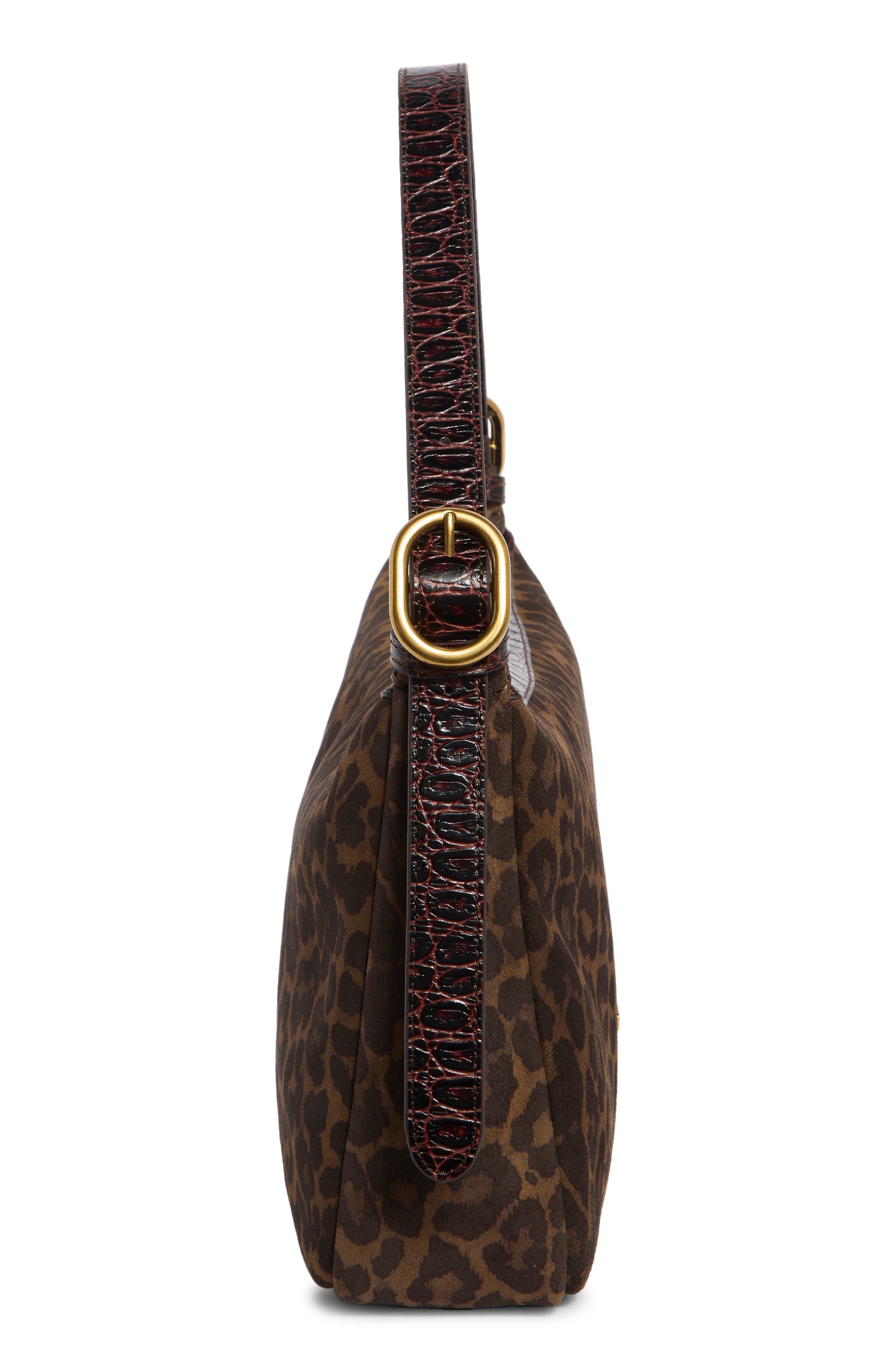 Angel Soft Leather Shoulder Bag, Alternate, color, BROWN