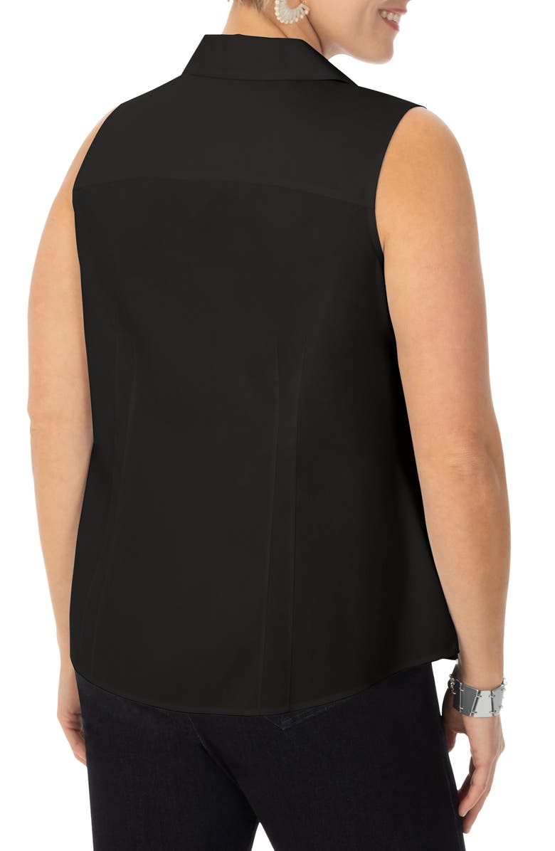 Foxcroft Taylor Non-Iron Sleeveless Button-Up Shirt, Alternate, color, Black