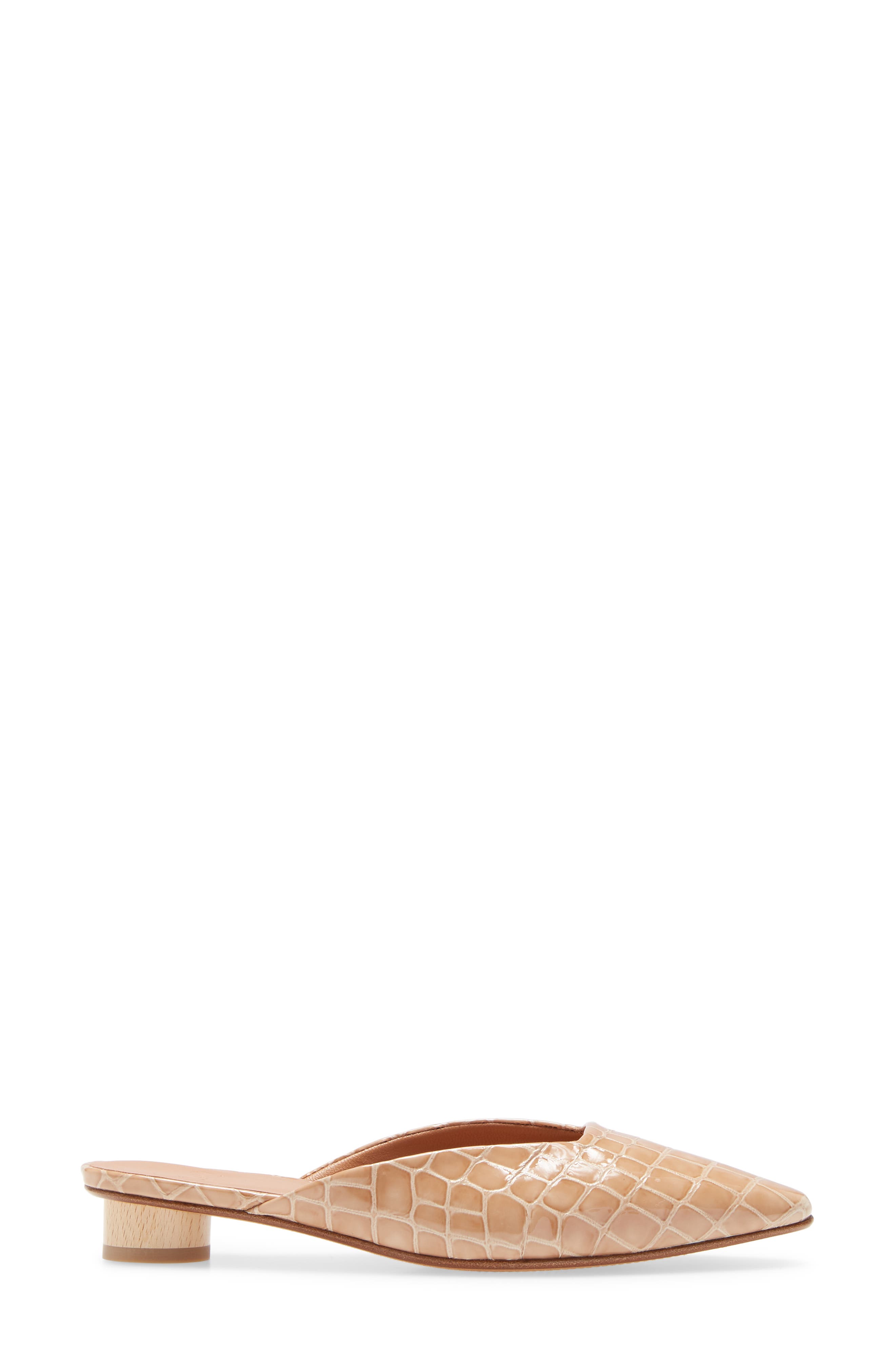 Carmen Mule, Alternate, color, DUNE CROCODILE PATENT LEATHER