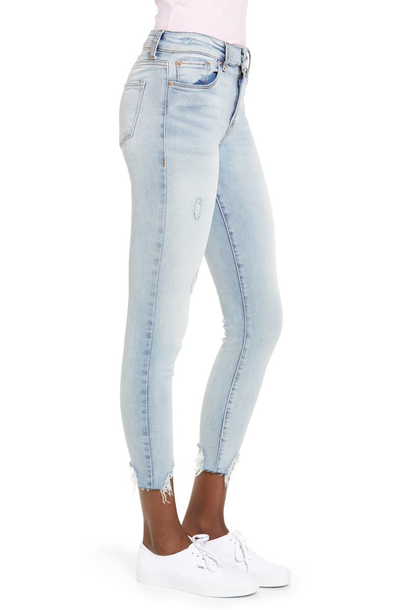 STS Blue Eillie High Waist Destroyed Hem Skinny Jeans, Alternate, color, 