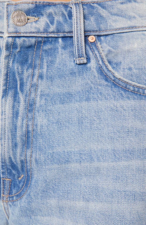 Mother The Dodger Sneak Ripped Wide Leg Jeans In Blue