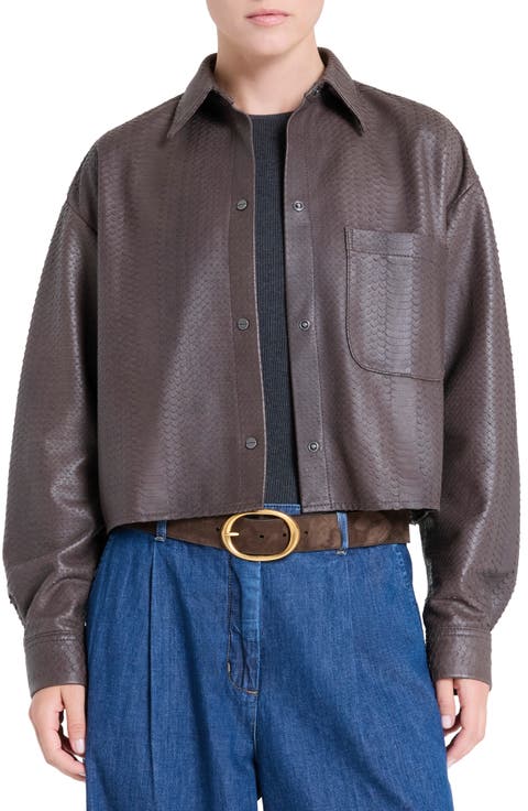 Little Big Joe Leather Button-Up Shirt