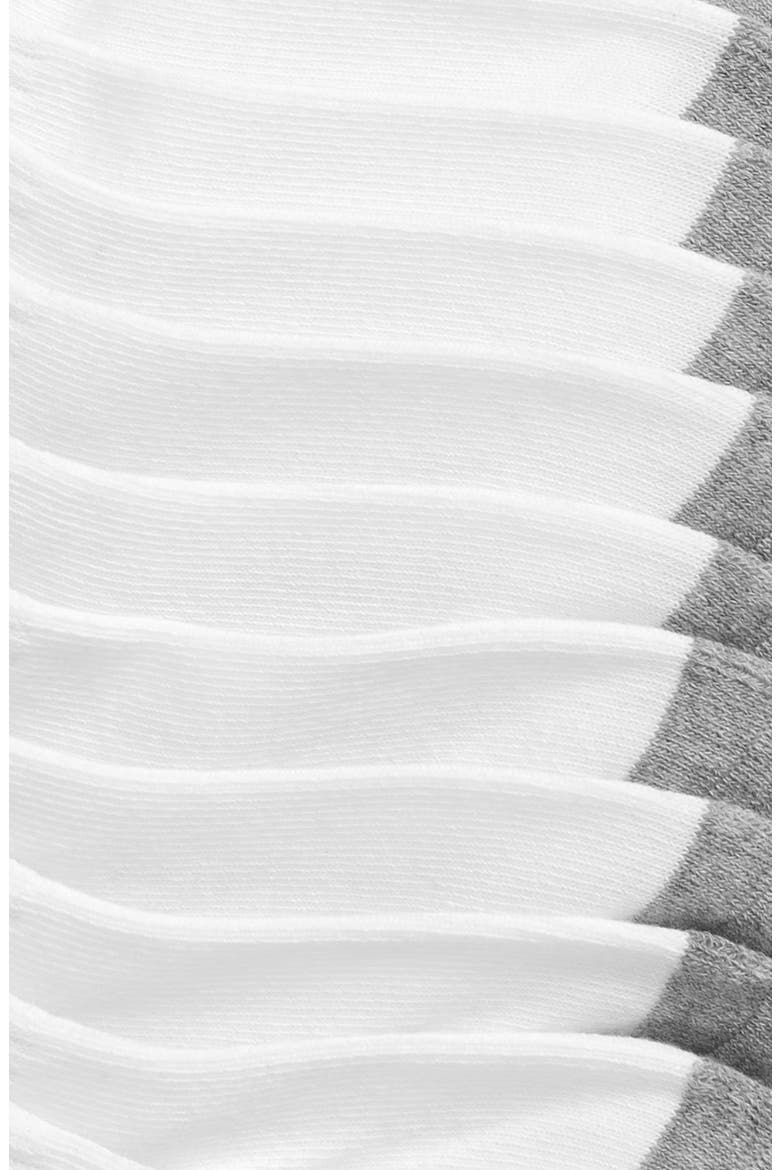 Kids' 6-Pack Active Quarter Socks, Alternate, color, WHITE/GREY