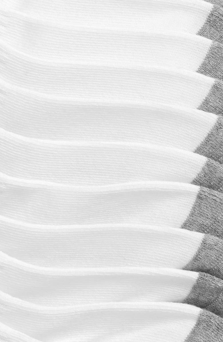 Nordstrom Kids' 6-Pack Active Quarter Socks, Alternate, color, White/Grey
