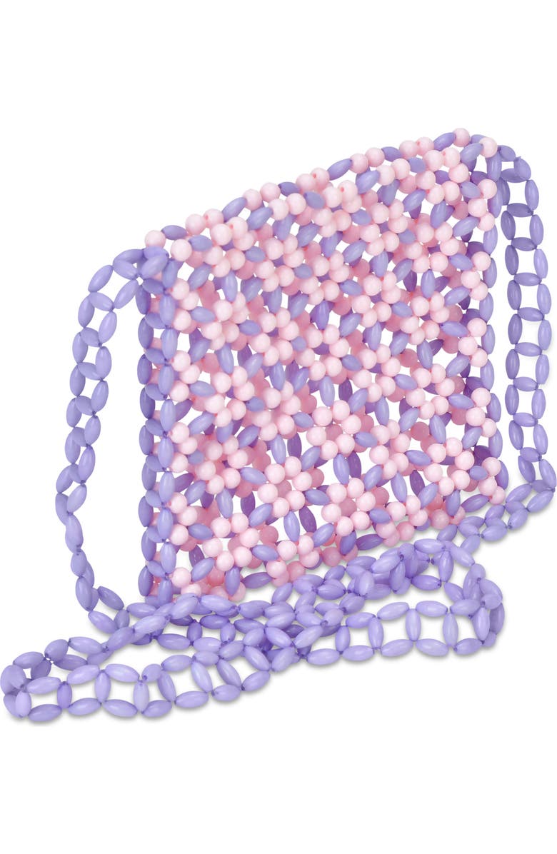 Iscream Kids' Beaded Flower Bag, Alternate, color, Pink/ Purple