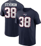 Nike Men's Nike Rhamondre Stevenson Navy New England Patriots Player Name & Number T-Shirt
