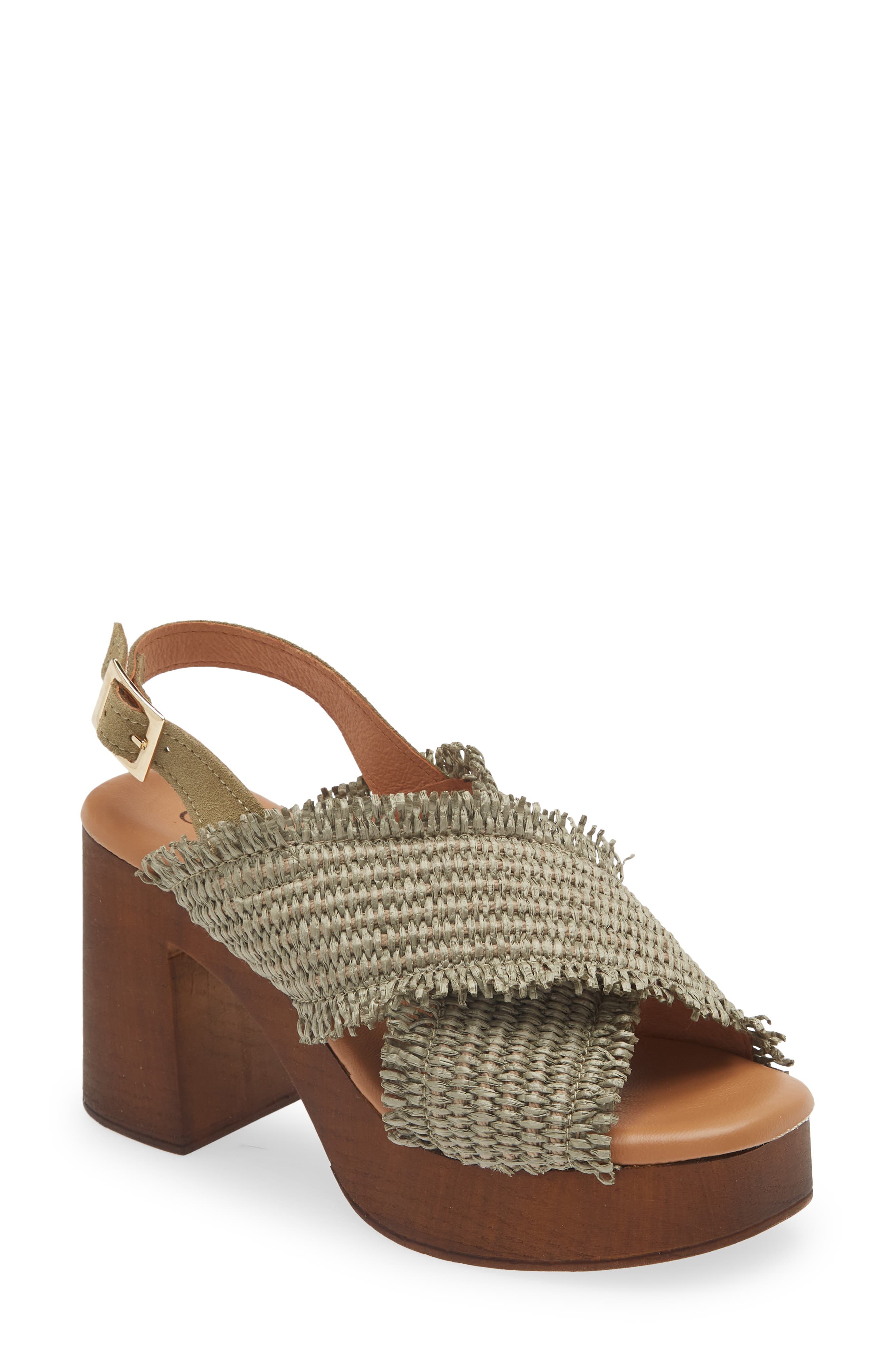 Wendy Platform Sandal, Main, color, MILITARE