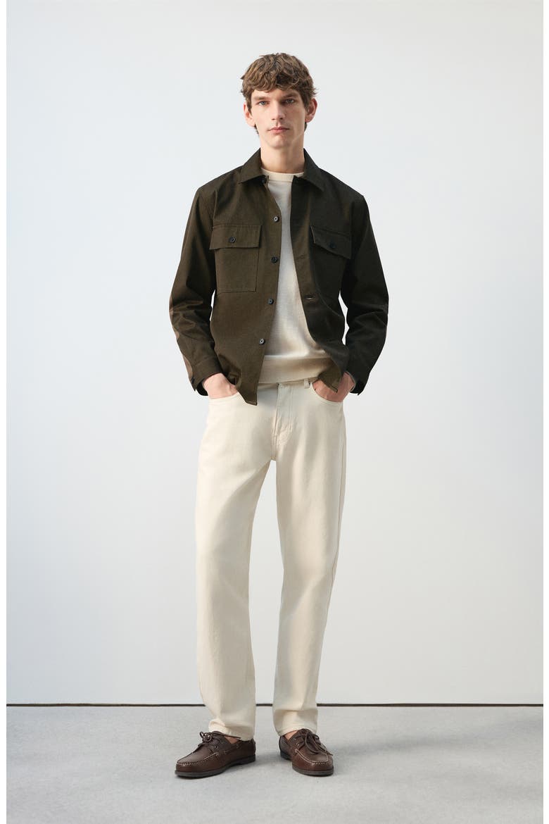 Cotton Overshirt, Alternate, color, BROWN