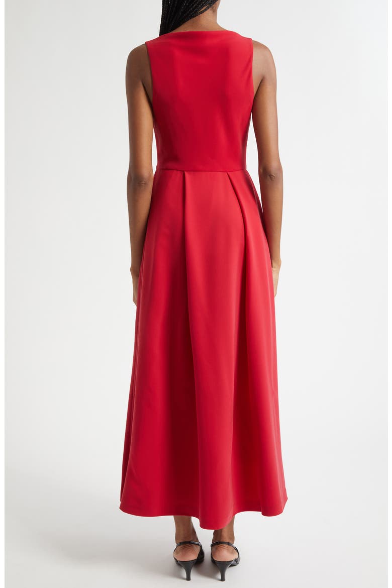 Techno Cady Sleeveless Maxi Dress, Alternate, color, SOLID MEDIUM RED