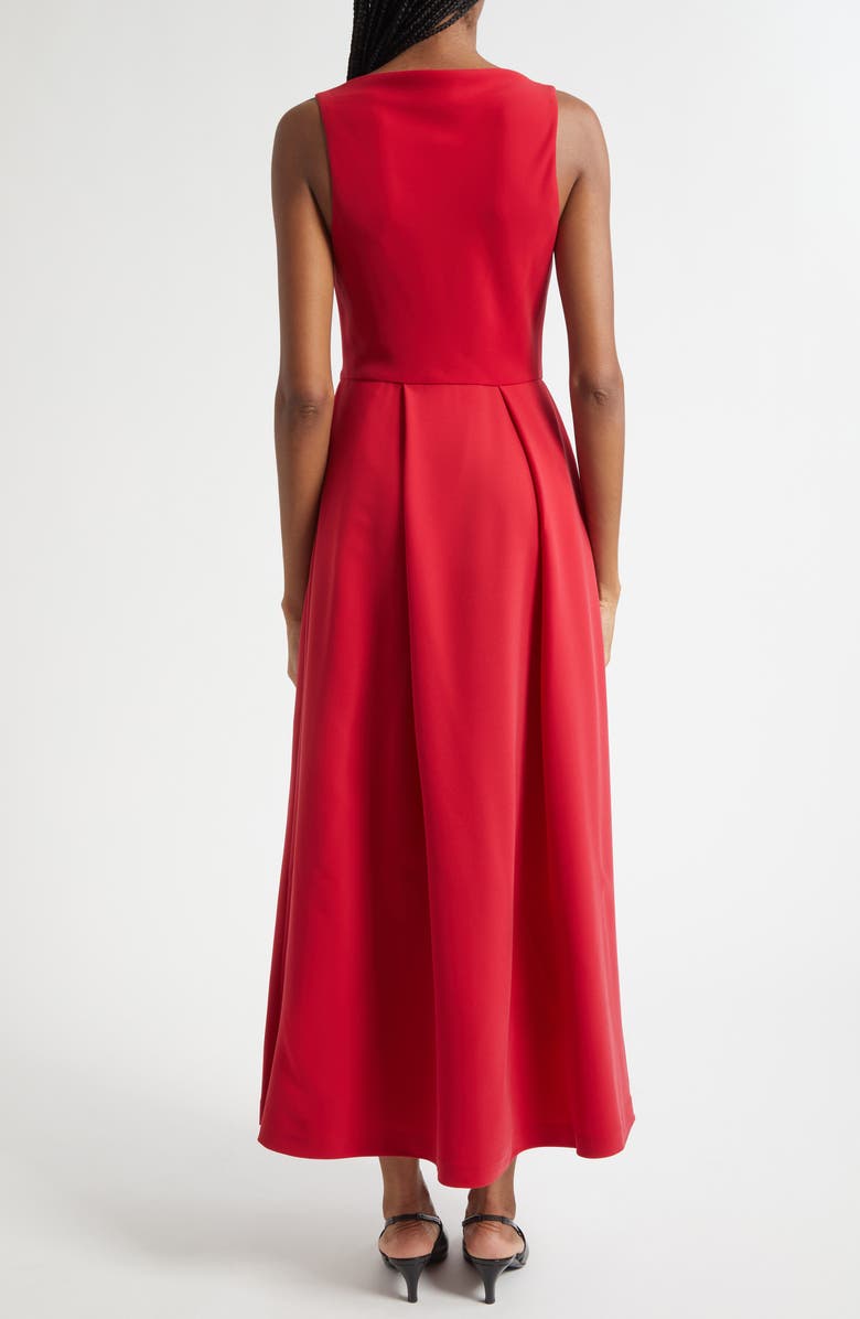 Emporio Armani Techno Cady Sleeveless Maxi Dress, Alternate, color, Solid Medium Red