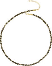 Spero London Handmade Rope Braided Sterling Silver Beaded Chain Necklace