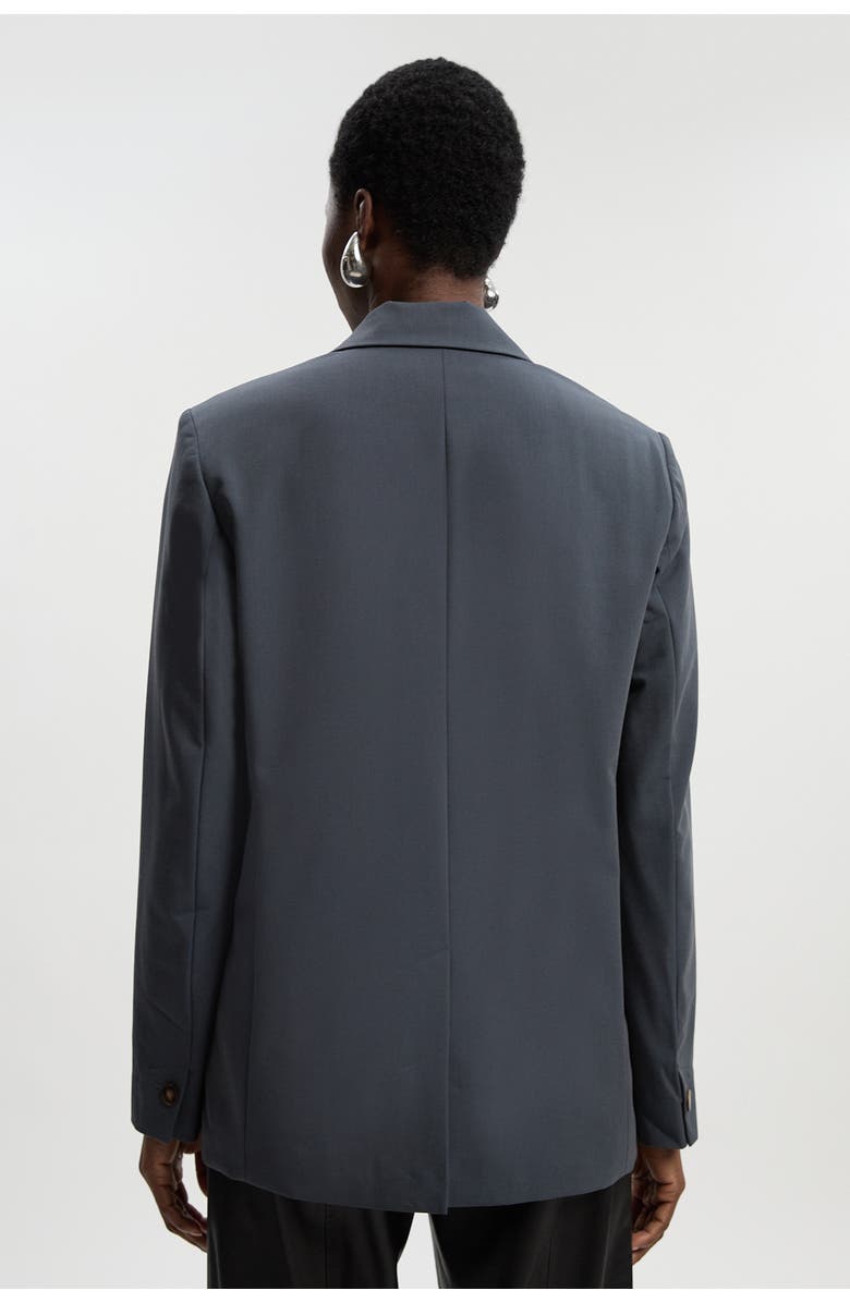Karen Millen Twill Oversized Blazer, Alternate, color, Grey