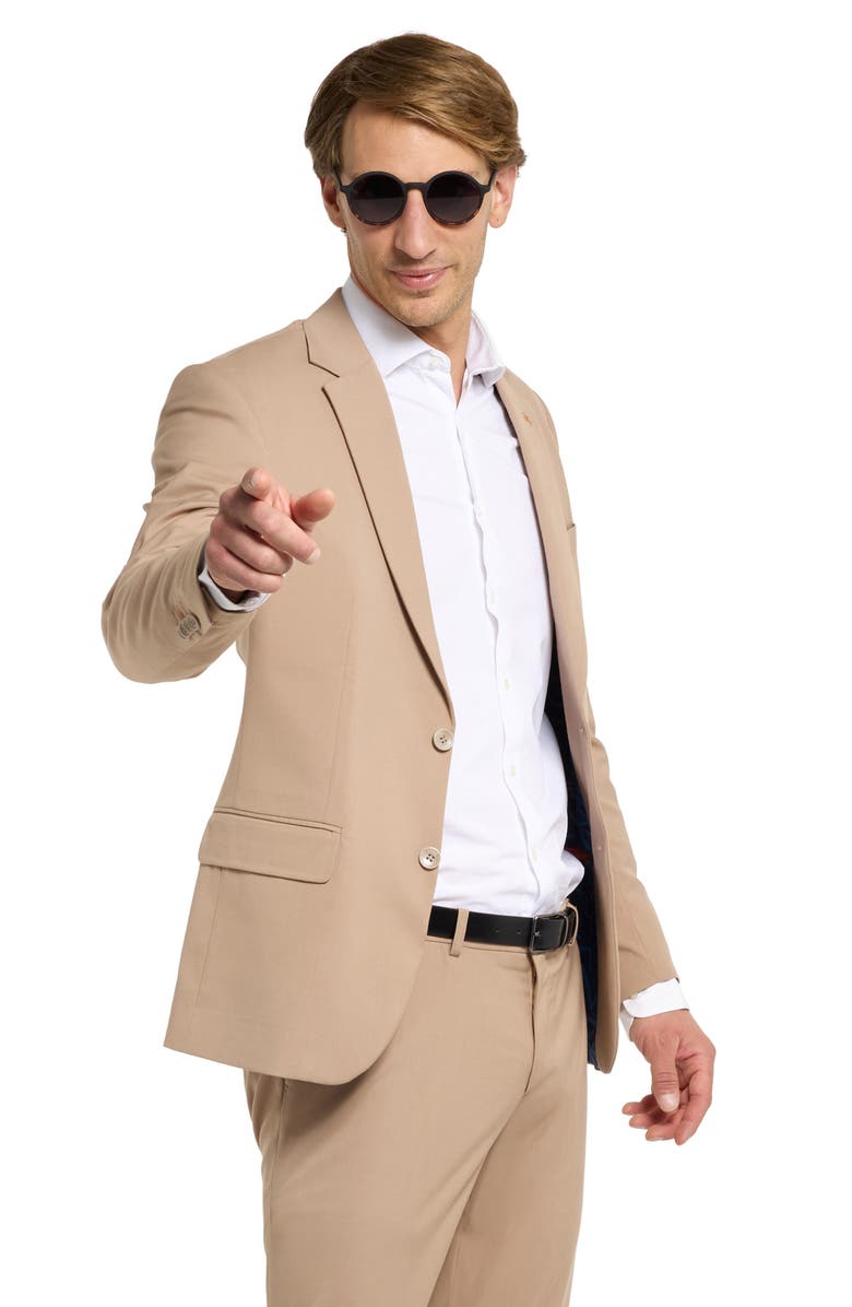 OppoSuits Daily Slim Fit Dark Sand Suit, Alternate, color, Beige