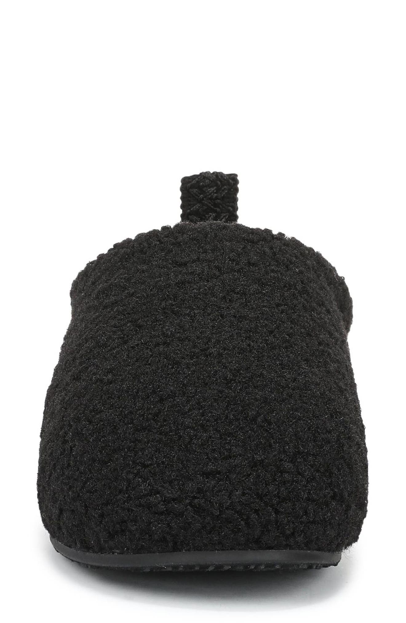 Blowfish Malibu Cushie Faux Shearling Slipper, Alternate, color, Black Faux Shearling