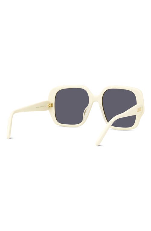 Loewe Thin 54mm Square Sunglasses In White