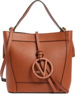 VALENTINO BY MARIO VALENTINO Callie Medallion VLOGO Leather Bucket Bag