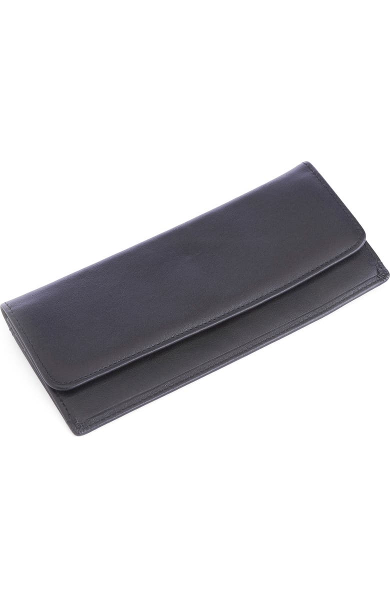 ROYCE New York Personalized RFID Blocking Leather Clutch Wallet, Main, color, Black - Deboss