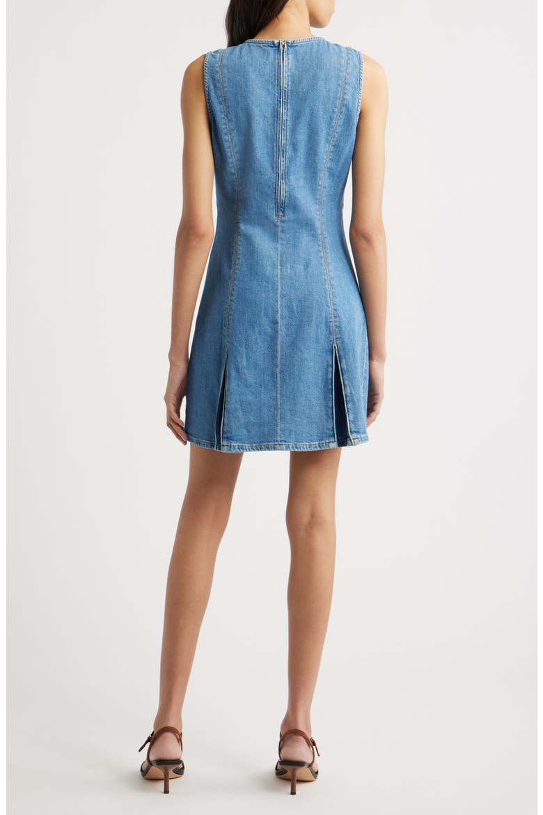 Serra Pleated Denim Minidress, Alternate, color, BRISTOL